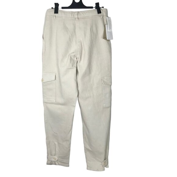 NWT Aritzia Wilfred Free Modern Cargo Pant High-waisted pants Beige Size 10 - Picture 7 of 10